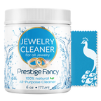 Jewelry cleaner product with a peacock design on a white background