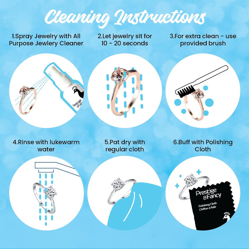 All Purpose Jewelry Spray Travel Cleaning Kit - Prestige and Fancy -