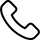 Black outline of a telephone receiver on a white background